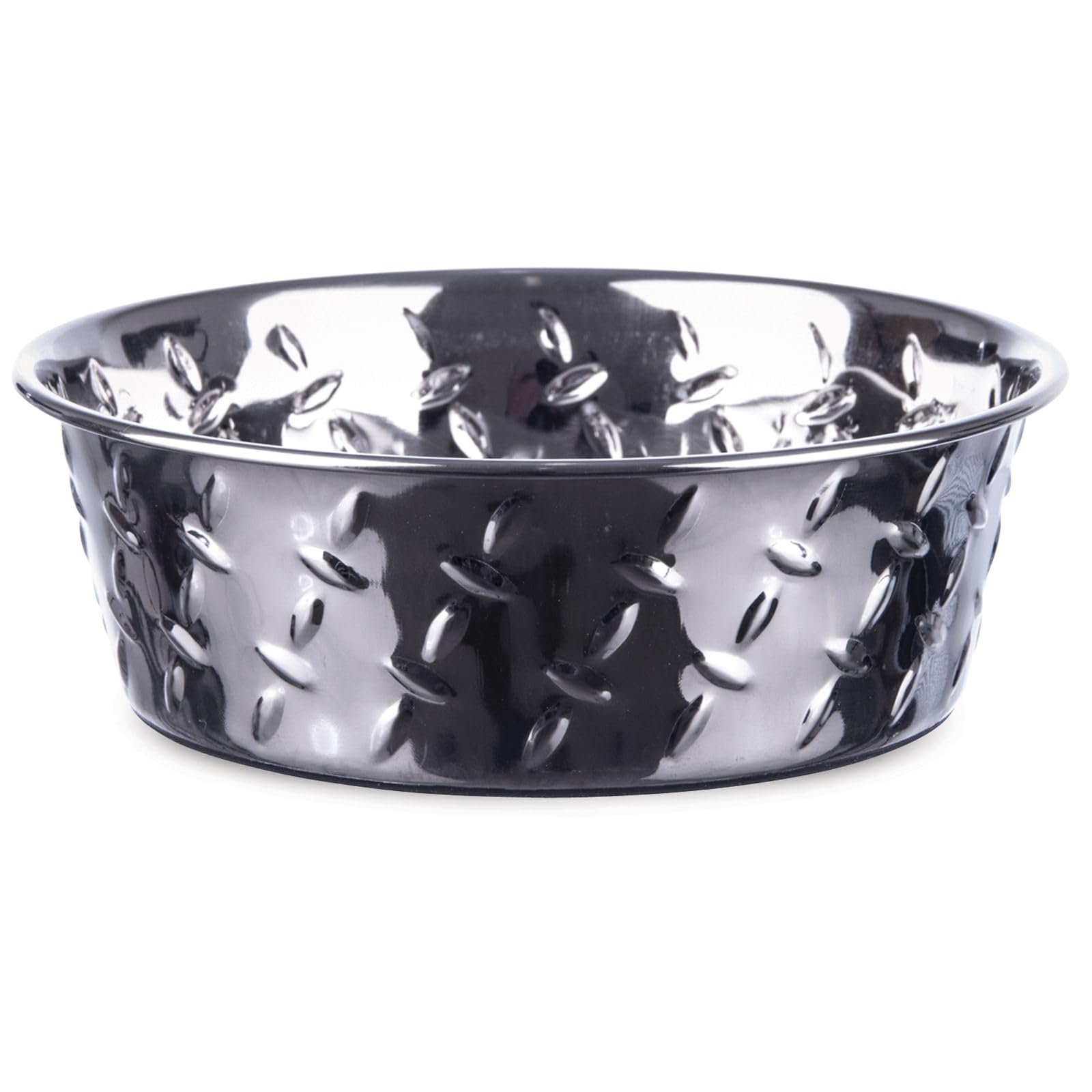 Pet Supplies : Loving Pets Diamond Plated Dog Bowl with Non-Skid